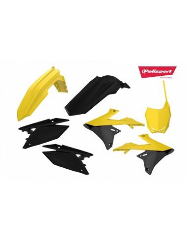 KIT PLASTIQUE RMZ POLISPORT - JAUNE/NOIR