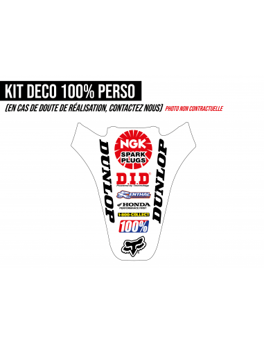 GARDE BOUE ARRIERE KIT DECO 100% PERSO - HONDA